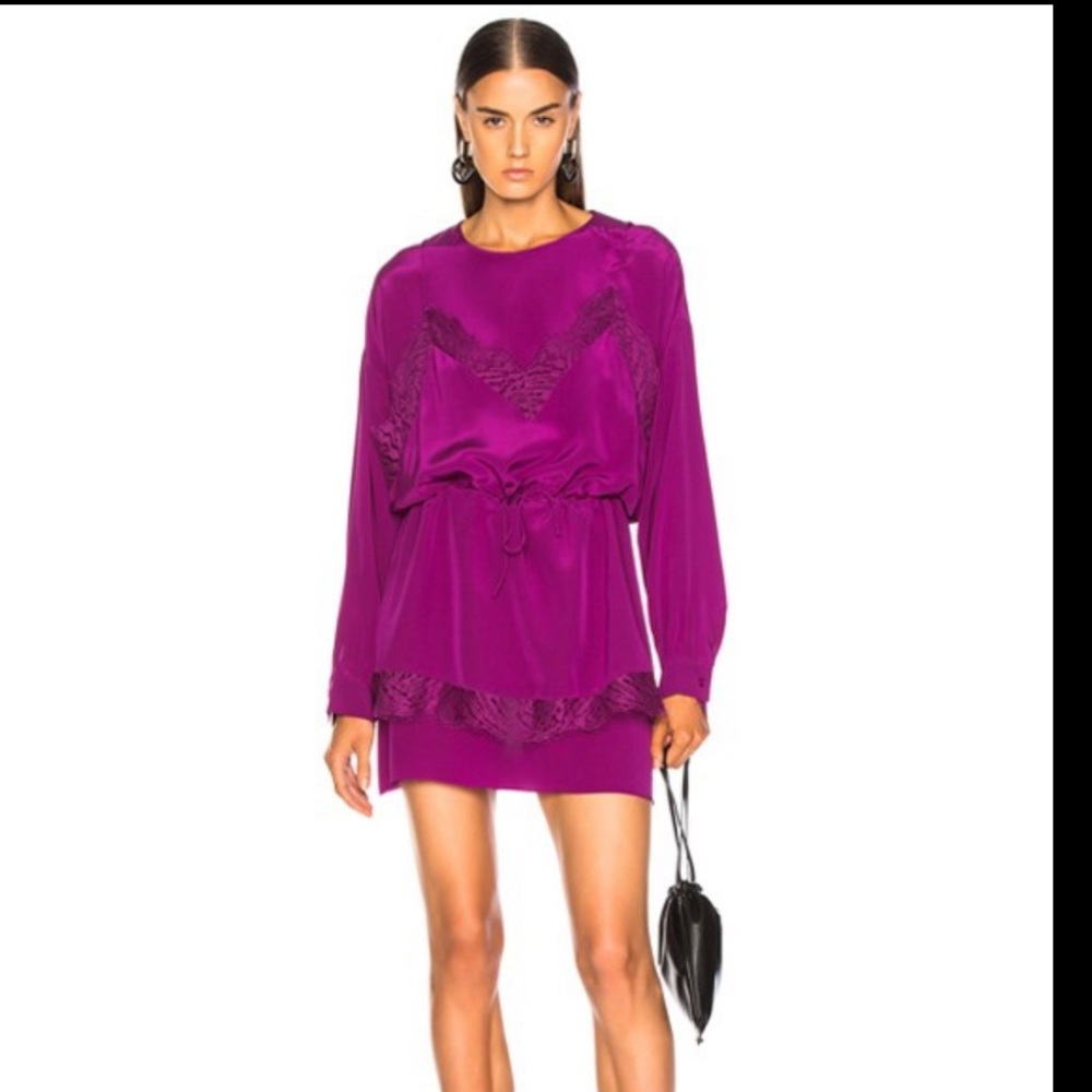 Iro Silk Hassle Dress. Purple. Large